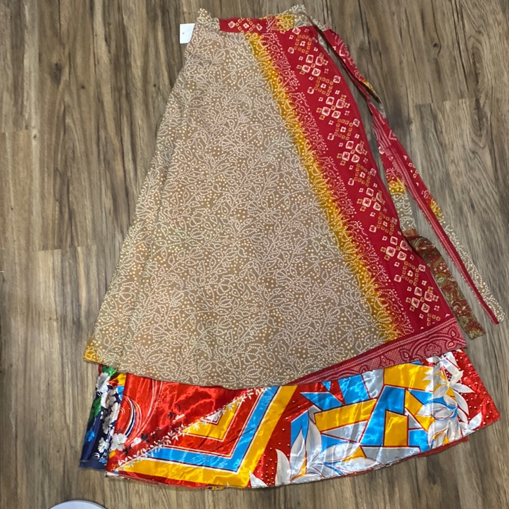 Sari wrap skirt